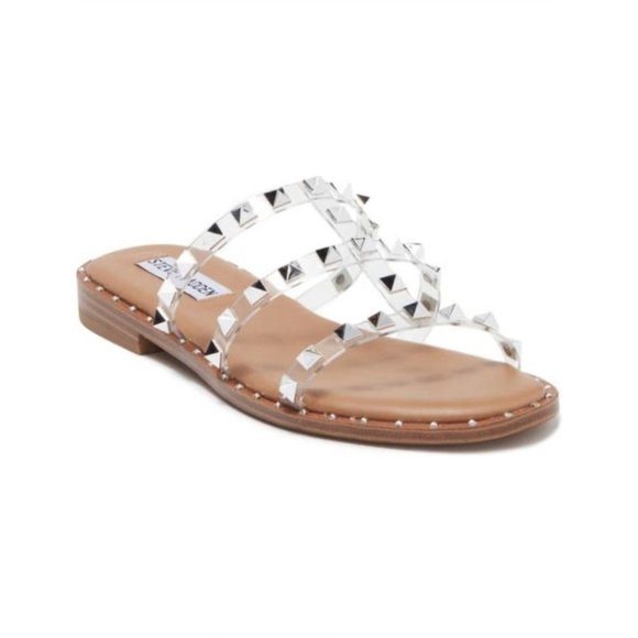 Steve Madden clear gladiador flat sandals size various soft NEW - Picture 6 of 9